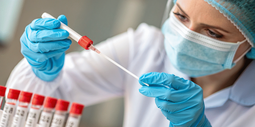 gut test swab collection process